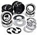 HD Switch (4 Pack) Front Wheel Bushing to Bearing Conversion Kit Replaces Craftsman, Sears, AYP, Poulan, Husqvarna 9040H - OEM Upgrade