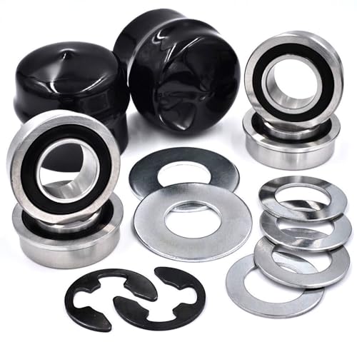 Image of (4 Pack) HD Switch Front Wheel Bushing to Bearing Conversion Kit fits Husqvarna 532009040 9040H 532124959 5920H, 9040HR 9040N Husqvarna Sears Craftsman Poulan Jonsered AYP Garden Tractor Lawn Mowers