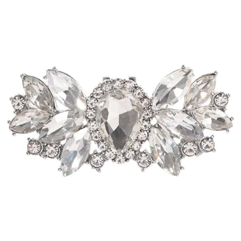 XYIANG 1 Pair Crystal Rhinestone Shoe Clips Sliver Shining Rhinestone Shoe Buckle Detachable Shoe Decoration Wedding Bridal Shoes High Heel Decoration Charms for Women Girls Cover