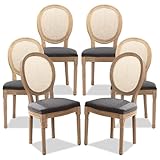 [Dossier haut et assise] Le dossier de notre chaise à manger est incurvé, offrant un excellent soutien à votre dos. Ce dossier haut vous permet de vous sentir totalement en sécurité et vous apporte une expérience plus confortable. De plus, le cadre sans accoudoirs et l'assise rembourrée de mousse vous aident à maintenir une posture idéale pendant les repas.