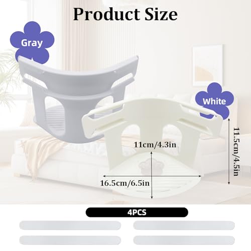 Bed Sheet Holders for Bedding with Lock Strips - New Bed Fitted Sheet Clips Grippers, Removable Heavy Duty Mattress Corner Clip Anti Slip Design, Easy to Use With Fits Most Sheet Sizes (4,Grey) - Image 3