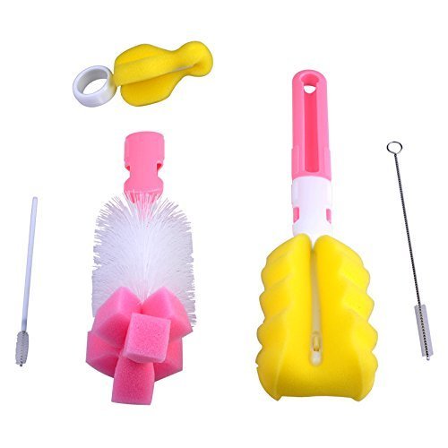 Lot De 2 Brosses Nettoyage Multifonction 5 En 1 OAKENCREST - Brosses Biberon & Bouteilles Pour Tous Usages