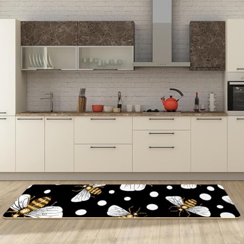 Alfombrilla de cocina lavable negra y alfombra absorbente para cuarto de lavado 3