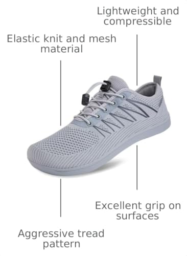 Image of WateLves Wide Diabetic Shoes Mens Womens Water-Beach-Swim-Barefoot Shoes Breathable & Non-Slip & Optimal Relaxation Walking Sneakers