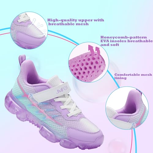 Image of JMFCHI Boys Girls Kids Sneakers Knitted Mesh Running Tennis Athletic Shoes