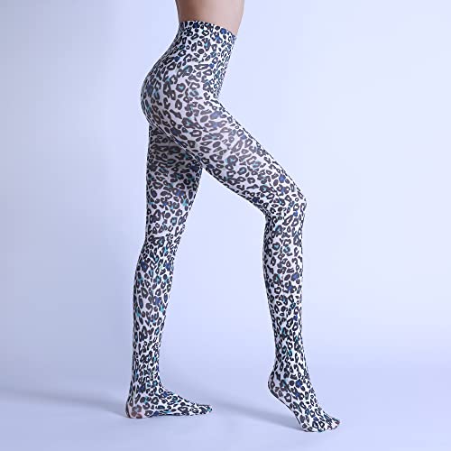 Image of Sahabowi Women Tights, Sheer High Waist Pantyhose, Vintage Control Top Stockings, Siwa opaque print1