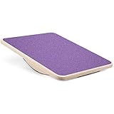 イエスフォーオール(Yes4All) ロッカーバランスボード オフィスウォブルボード ロッカーボード パープル 木製スタンディングデスクアクセサリー アンダーデスク用 滑り止めローラー バランスエクササイズ ホームジム 44cm 【日本正規輸入品】 4YHG