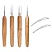 jieGorge 6pcs 4 Pezzi Extension Capelli Bambù Crochet Weaving Needles 2 Pezzi Dreadlocks, Home Prodotti per Pasqua (cachi) immagine