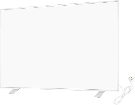 WarmlyYours Electric Radiant Panel, Infrared Heat, White, 800 W, 60 x 120 cm, Quiet Operation, Freestanding, Aluminium,