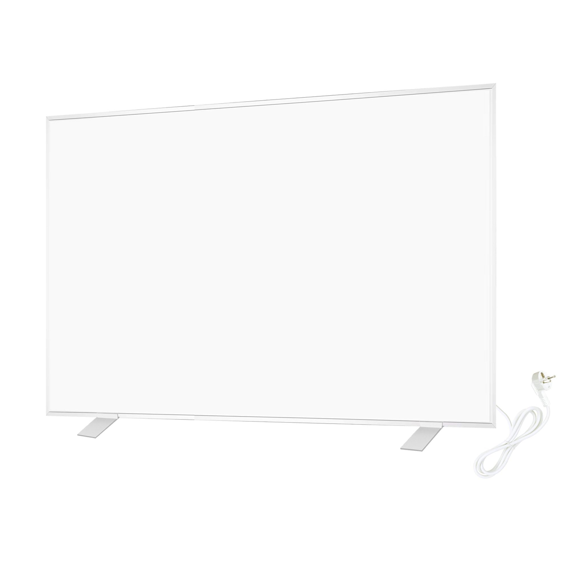 Elektryczny panel promiennikowy WarmlyYours, promiennik podczerwieni, biały, 800 W, 60x120 cm, cicha praca, wolnostojący, aluminium
