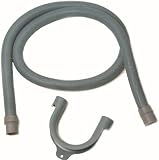Tubo di Scarico Estendibile da 80 a 300 cm in Plastica Duratura per Lavatrici e Lavastoviglie (SCARICO 150CM + GOMITO)