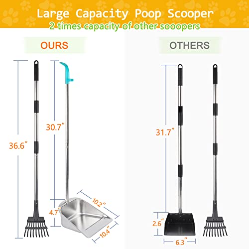 indiedouker Stainless Steel Dog Pooper Scooper Set #TOP17