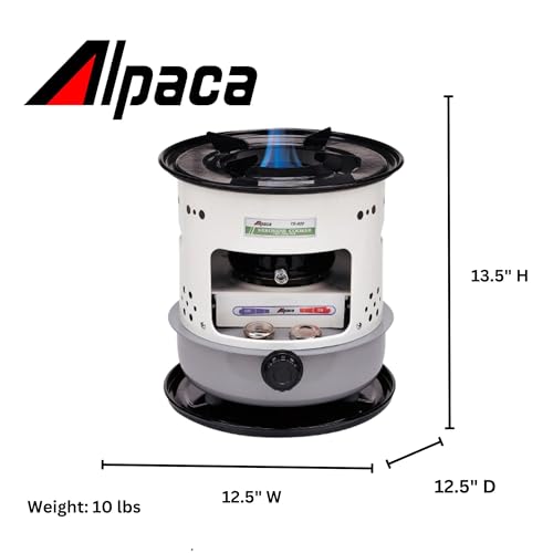 Alpaca Kerosene Cook Stove, 8,500 BTU, Steel Drip Tray, Carry Handles, Pot & Pan Supports - for Camping or Outdoor Cooking, Emergency Use by WARRIOR ALPACA SOCKS - Image 3
