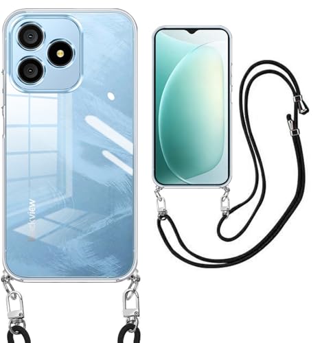 weiaoluo �P�[�X Blackview WAVE 9C �N���A �p�� �V�����_�[ �ϏՌ� TPU Blackview Wave 9C �J�o�[ ���|�� ��|�� ��|�� ���� �X�g���b�v�t�� �΂߂��� �D��X�g���b�v�t�� ���߉\�ȃV�����_�[ �l�b�N���X