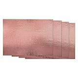 EKOBLA Rose Gold Placemat Non-Slip Cotton Linen Washable Place Mats Vintage Pink Glitter Shiny Spark