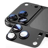 Wookfiss 2 Stück Kamera Schutzfolie für iPhone 17 Pro Kameraschutz, Aluminiumlegierung Kamera Schutzfolie Linsenschutz, 9H Härte, Anti-Kratzen, Bläschenfrei, Schwarz – Ansicht 6