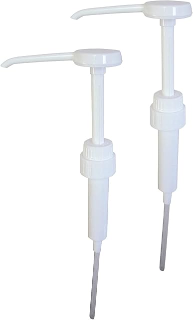 BEAUTIFUL BARNETS 5 Litre Pump Dispenser (2 Pack) - 38 mm Screw Top Pelican Pump for 5ltr Container - Suitable for Soap, Shampoo, Conditioner, Sanitiser - Commercial and Home Use (Pump Type 38-410)