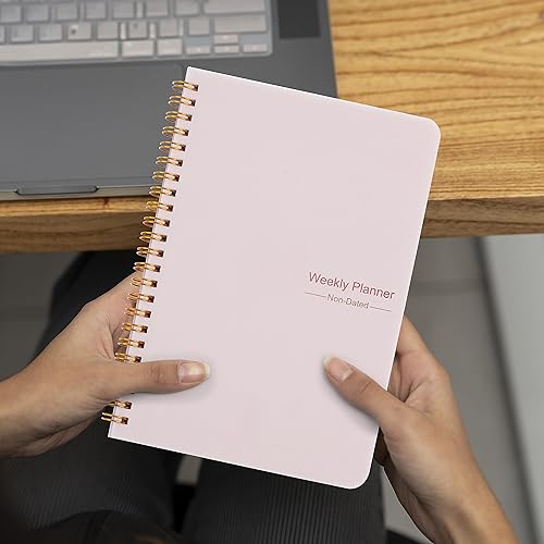 Weekly Planner Undated Planner Book with To-Do List,Weely Goals,Habit Tracker, 5.7\"X 8\" Inch for 52 Weeks Planning Pink for Women