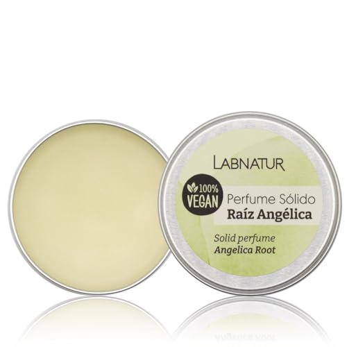 Labnatur Perfume Sólido Raíz Angélica - Aroma Herbal y Balsámico - Natural y Sin Alcohol - Fragancia Duradera - Con Aceites Vegetales - Para Mujer y Hombre - Fabricado en España - 15 ml