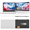 domyfan Extensor de pantalla para portátil de 14 pulgadas, extensor de monitor dual portátil ultrafino con pantalla IPS FHD 1080P, Plug & Play a través de HDMI/USB-A/Tipo-C para portátiles de 13-17