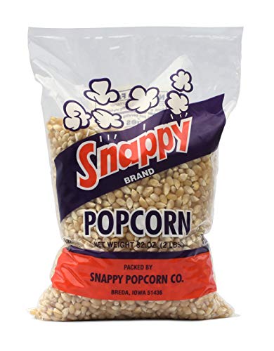 Snappy White Popcorn Kernels for Popping with Pop corn Machine, Air Popper or Stove Top, 2 lb.