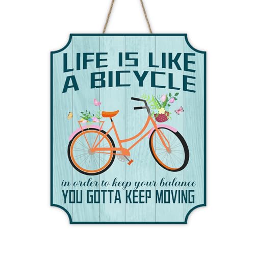 Bolisom Bicycle Inspirational Front Door Sign