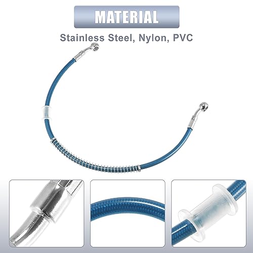 Manguera de freno hidráulico moto acero inoxidable azul para recambio 4