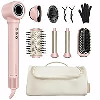 7-in-1 Airstyler, Hairstyler, Lockenstab Automatisch, Hochgeschwindigkeits Ionen Föhn, Keine Hitzeschäden, Schnelltrocknendes&Flusenfrei Styling, Glätteisen, Warmluftbürste mit Reisetasche