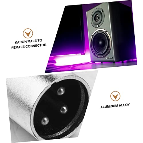Uonlytech 4 Pcs Adaptador Kalong macho para macho Cabeçote XLR de conversão Kalong direto de 3 núcle