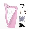 Lier Harp, 15 String Mahonie Lier Instrument met Draagtas Stemsleutel String, Cadeau voor Beginner Muziek Liefhebbers…