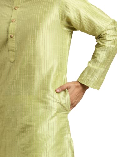 Image of SOJANYA Men's Jacquard Silk Long Kurta - Diwali Celebration Ethnic Wear for Men