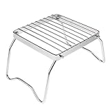 Generic Camping Grill,Stainless Steel Grate,Portable Charcoal Grill Stand,Wood Burning Stove,Foldable Grill For Camping, Hiking, Backpacking, Barbecue And Garden Party