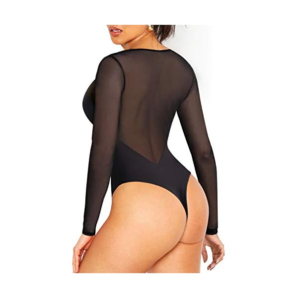 Irisnaya-Shapewear-Bodysuit-Women-Long-Sleeve-Classy-Top-Basic-T-Shirt-Leotard-Waist-Trainer-Body-Shaper-Turtleneck-Bodycon Irisnaya Shapewear Bodysuit Women Long Sleeve Classy Top Basic T-Shirt Leotard Waist Trainer Body Shaper Turtleneck Bodycon (Large, Black)
