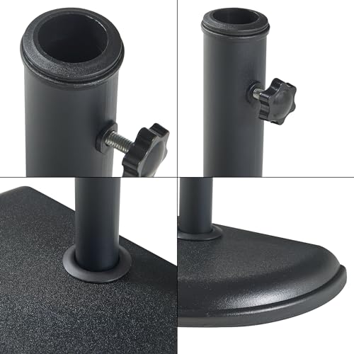 Piedistallo Per Ombrellone Bisenti Blocco Semicircolare - Nero Casa.Pro - 8