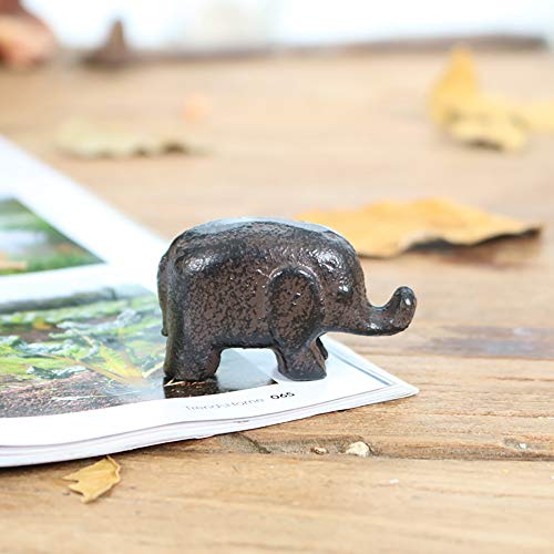 Canjoyn Cast Iron Paperweight Garden Home Office Desk Decor Collection Animal Figurine (Elephant) #TOP1