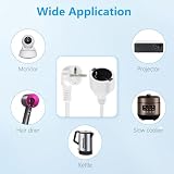 Przedłużacz, 2 sztuki 1 m przedłużacz Schuko IP20, 16 A/250 V, 4000 W, 1,5 mm² z wtyczką i złączem Schuko, do gospodarstwa domowego, do biura, multimediów, biały