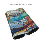 Podkładka pod mysz do gier smok podkładka pod mysz artystyczna podkładka pod mysz 1500 x 800 x 3 mm 150 x 78 x 0,3 cm duża rozszerzona podkładka pod mysz XXL z przeszytymi krawędziami i antypoślizgową