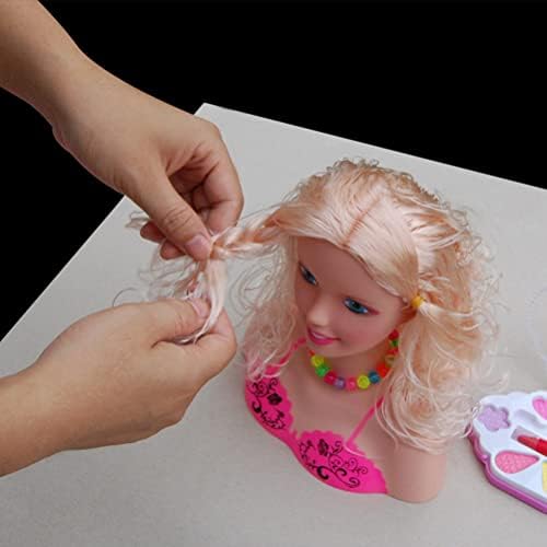 BBABBT Makeup Hair Head Girls Super Model, Hairdressing, Doll Styling, 17Pcs Hairdressing Styling Head Doll Makeup Toy Educational Toy Gift for Kids Girls