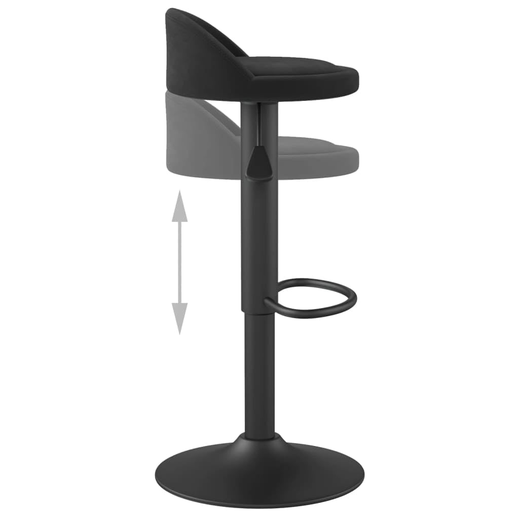 vidaXL Sgabelli da Bar 2 pz in Velluto Nero
