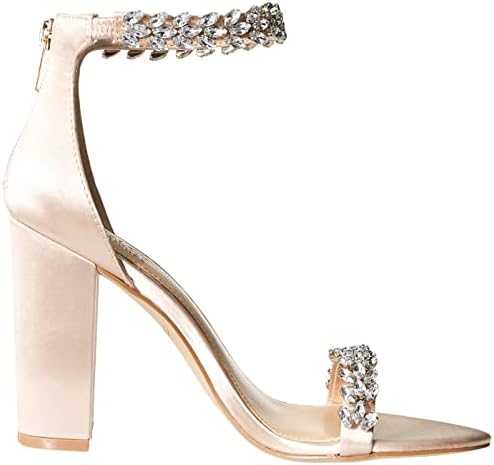 Jewel Badgley Mischka Mayra Ankle Strap Evening Shoe Champagne | Image 5