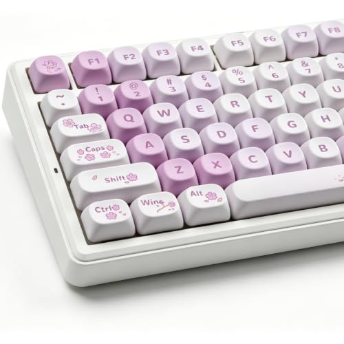 MOA Keycap-PBT �L�[�L���b�v�A���킢���T�N���p�[�v���L�[�L���b�v 134�L�[ ���E���h�L�[�L���b�v | 5�ʏ��،^�J�X�^���L�[�{�[�h�L���b�v 61/64/68/84/87/100/104/108 Cherry Gateron MX ���J�j�J��