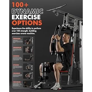 Mikolo Home Gym, Workout Station with 150LBS Weight Stack, Multifunctional Home Gym Equipment with Pulley System for Full Body Strength Training Mikolo Home Gym Workout Station with 150LBS Weight Stack Multifunctional Home Gym Equipment with Pulley System for Full Body Strength Training