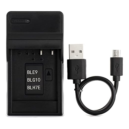 DMW-BLH7 USB Laddare för Panasonic Lumix DMC-GF3, Lumix DMC-GF5, LUMIX DMC-GF6, Lumix DMC-GM1, Lumix DMC-GX7, Lumix DMC-LX100, LUMIX DMC-TZ101, Lumix GX7, Lumix LX100, DMC-GM5K Kamera och Mer