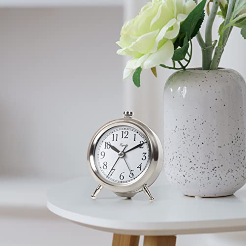 Equity 25655 Small Silver Metal Alarm Clock #TOP7