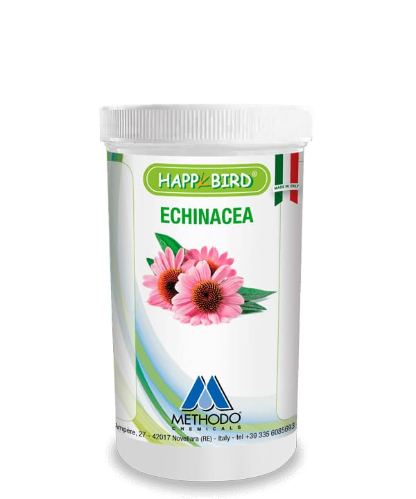 Echinacea (Echinacea angustifolia) Happy Bird Estratto in Polvere per Uccelli da Gabbia e Voliera, 100gr, Proprietà Immunostimolanti, Antivirali, Antibatteriche