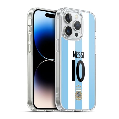 Head Case Designs Officially Licensed Argentina National Football Team Lionel Messi 2024/25 Player Home Kit 1st Group Gel Case Compatible with Apple iPhone 13 Pro & Compatible with MagSafe