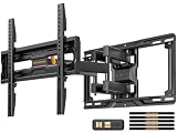 PERLEGEAR テレビ壁掛け金具 26〜74インチ対応 フルモーション アーム 耐荷重55kg 上下・首振り・水平調整 VESA400×400mm