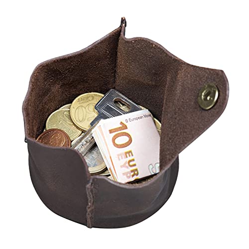Mini Bourse Monnaie Cuir avec boîte viennoise pour pièces - 5