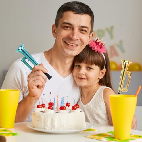 BESPORTBLE Trompeten in Kunststoff Für Kinder - 6er Set Trompete Als Stimmungsmacher Und Musikinstrument Aufblasbare Lustige Trompeten Für Partystimmung