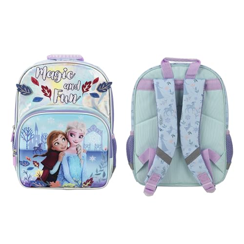 Disney's Frozen Magic & Fun Elsa & Anna 16" Toddler Kid's Backpack For School And Travel